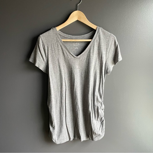 Isabel Maternity by Ingrid & Isabel Tops - Isabel Maternity by Ingrid and Isabel Gray Maternity Basic Tee